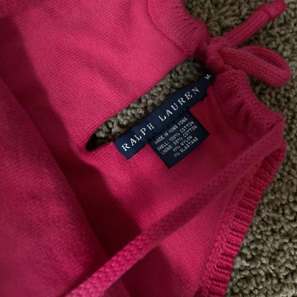 Ralph Lauren Pink Sleeveless Cable Knit Halter Top Womens Size Medium - Picture 3 of 5